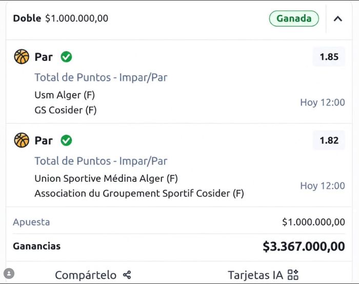 Captura de ganancia verificada de un miembro VIP
